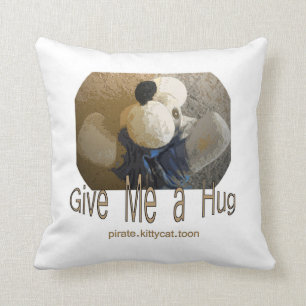 Hug Buffy Pirate Kitty Cat Toon Pillow Kussen