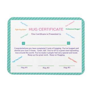 Hug Certificate Good Behaviour Award Magneet