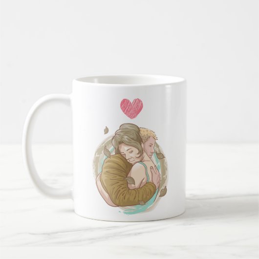 Hug Couple Simple Koffiemok (Links)