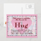 Hug Coupon Briefkaart (Voorkant / Achterkant)