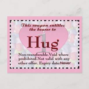 Hug Coupon Briefkaart