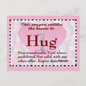 Hug Coupon Briefkaart (Voorkant)