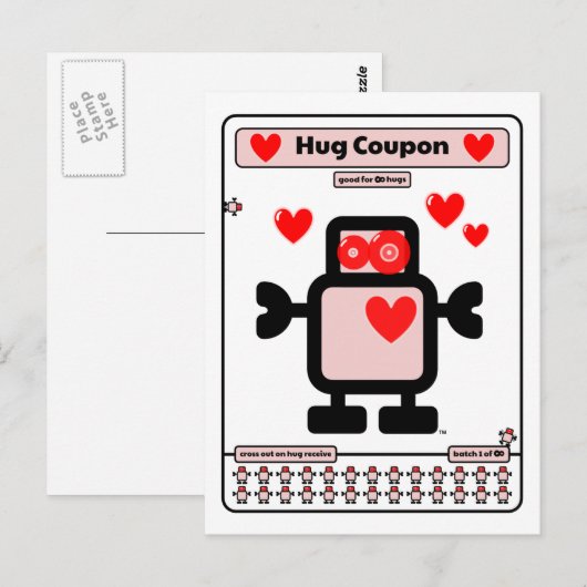 Hug Coupon Briefkaart (Voorkant / Achterkant)