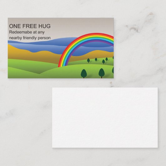 Hug Coupon-kaart Visitekaartje (Voorkant / Achterkant)