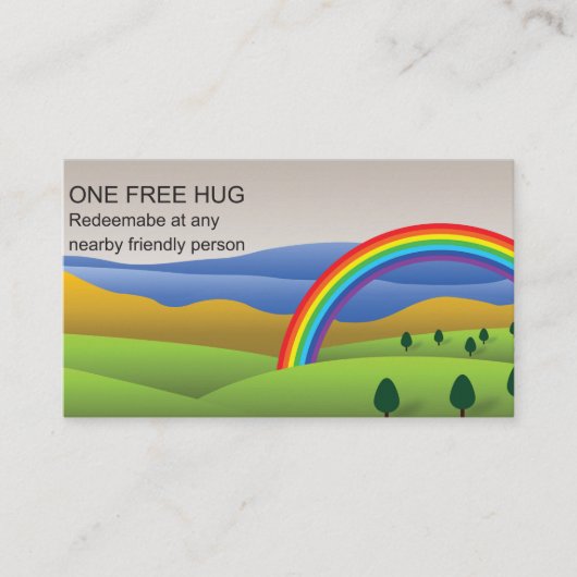 Hug Coupon-kaart Visitekaartje (Voorkant)