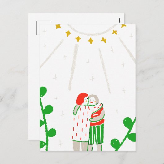 Hug Day Feestdagenkaart (Voorkant / Achterkant)