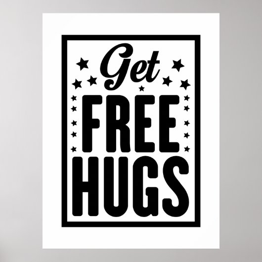 Hug Day - Fun Retro Adverteren Poster (Voorkant)