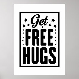 Hug Day - Fun Retro Adverteren Poster