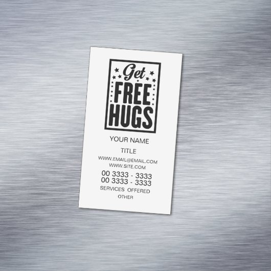 Hug Day - Fun Retro Adverteren Visitekaartje Magneet (Voorbeeld)