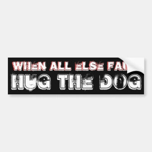 HUG DE DOG BUMPERSTICKER