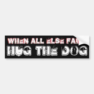 HUG DE DOG BUMPERSTICKER