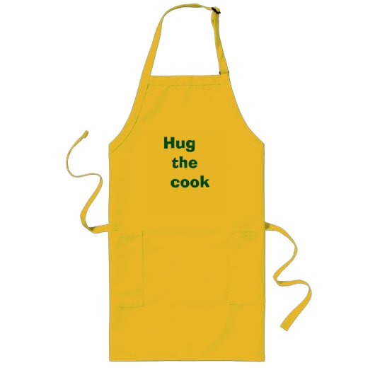 Hug de kok, Apron Lang Schort (Voorkant)