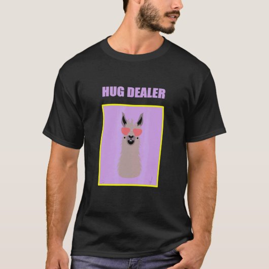 Hug Dealer Cool Llama Music Festival Touchy Free H T-shirt (Voorkant)