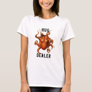'Hug Dealer' Grappige Octopus van Ernst Haeckel Wh T-shirt
