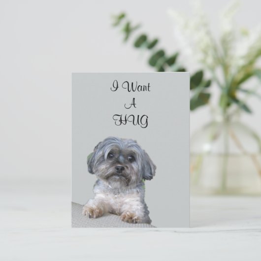 Hug Dog Briefkaart (Staand voorkant)