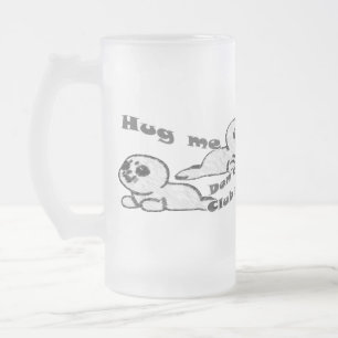 Hug, Don't Club Frosted Glass Matglas Bierpul
