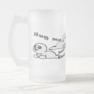 Hug, Don't Club Frosted Glass Matglas Bierpul