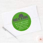 Hug een boom ronde sticker (Envelop)
