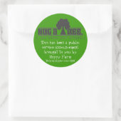 Hug een boom ronde sticker (Tas)
