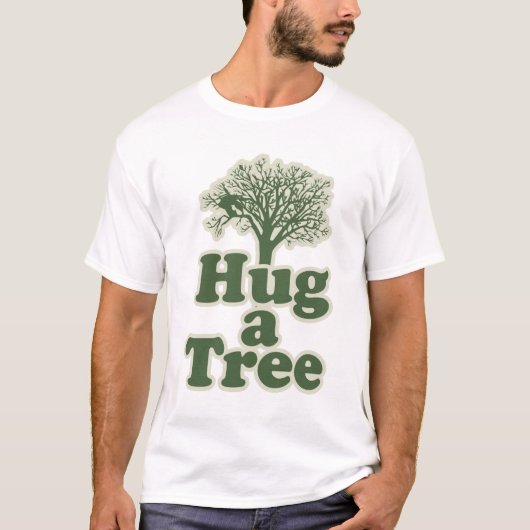 Hug een boom voor de Dag van de Aarde T-shirt (Voorkant)