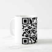Hug een geek QR-code Koffiemok (Voorkant links)
