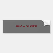 HUG EEN GINGER! BUMPERSTICKER (Voorkant)