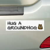 Hug een grondhoed bumpersticker (Op auto)