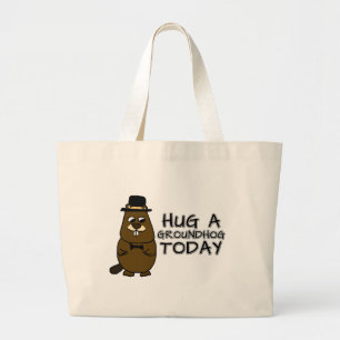 Hug een grondhoede vandaag grote tote bag