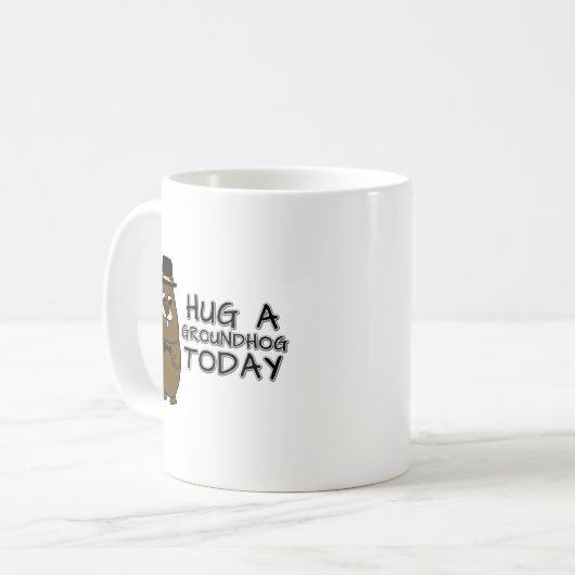 Hug een grondhoede vandaag koffiemok (Voorkant links)