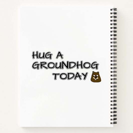 Hug een grondhoede vandaag notitieboek (Achterkant)