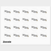 Hug een grondhoede vandaag ronde sticker (Vel)