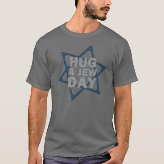 Hug een joodse dag t-shirt (Voorkant)