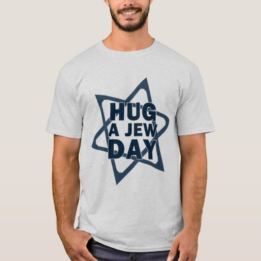 Hug een joodse dag t-shirt (Voorkant)
