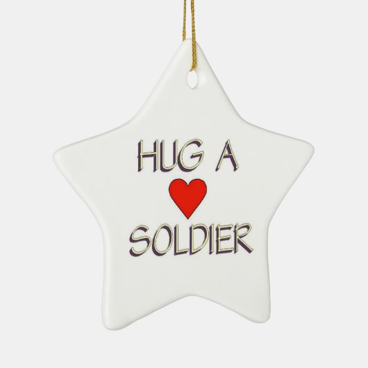 Hug een Soldaat Keramisch Ornament (Rechts)