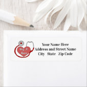 Hug een verpleeglabel etiket (Insitu)