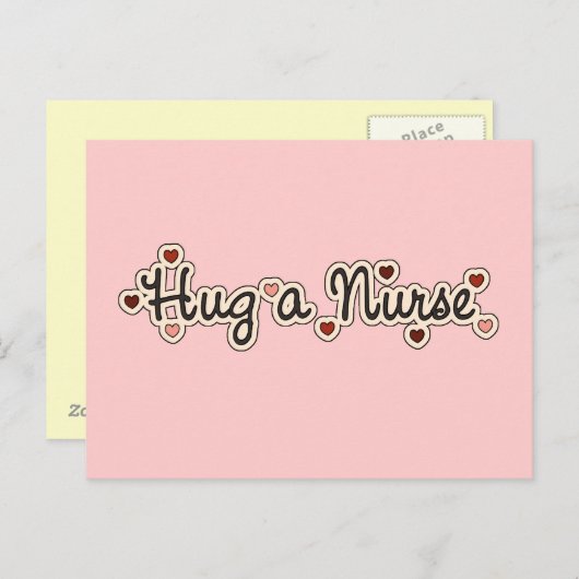 Hug een verpleegster T-shirts en cadeautjes Briefkaart (Voorkant / Achterkant)