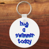 Hug een zwemmer vandaag sleutelhanger (Voorkant)