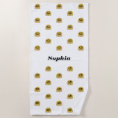 "Hug Emoji" gepersonaliseerd Strandlaken (Voorkant)