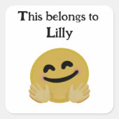 "Hug Emoji" gepersonaliseerde Stickers (Voorkant)