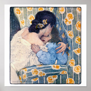 Hug en Kiss, Jessie Willcox Smith Poster