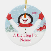 Hug for Nonno Kerstmis Snowman Ornament (Voorkant)