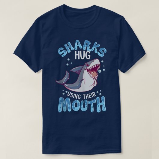 Hug haaien met hun mond Funny Shark Pun Tank (Design voorkant)