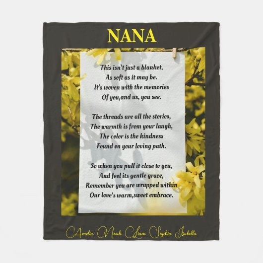 Hug in Blanket Form for Grandma Fleece Deken (Voorkant)