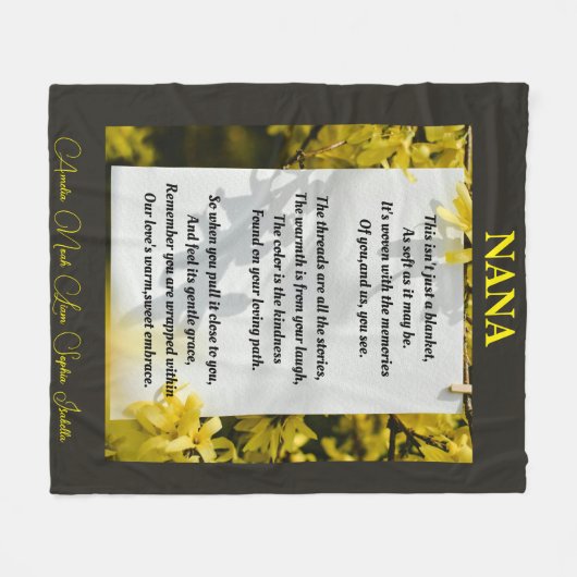 Hug in Blanket Form for Grandma Fleece Deken (Voorkant (Horizontaal))