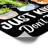 Hug Just Kidding Dont Touch Me Funny Cactus Christ Poster (Hoek)