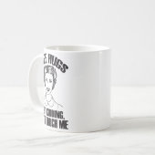 Hug, Just Kidding Funny Saying, Do Not Touch Me Koffiemok (Voorkant links)