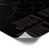 Hug, Just Kidding Funny Saying, Do Not Touch Me Poster (Hoek)