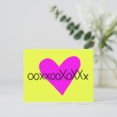 Hug knuffel. Kus kus. Briefkaart (Staand voorkant)