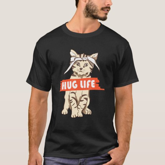 Hug Life Kitten Cat Music Festival Touchy Free Hug T-shirt (Voorkant)