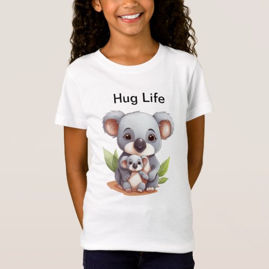 Hug Life Koala – Schattige Grappig Koala T-shirt v (Voorkant)